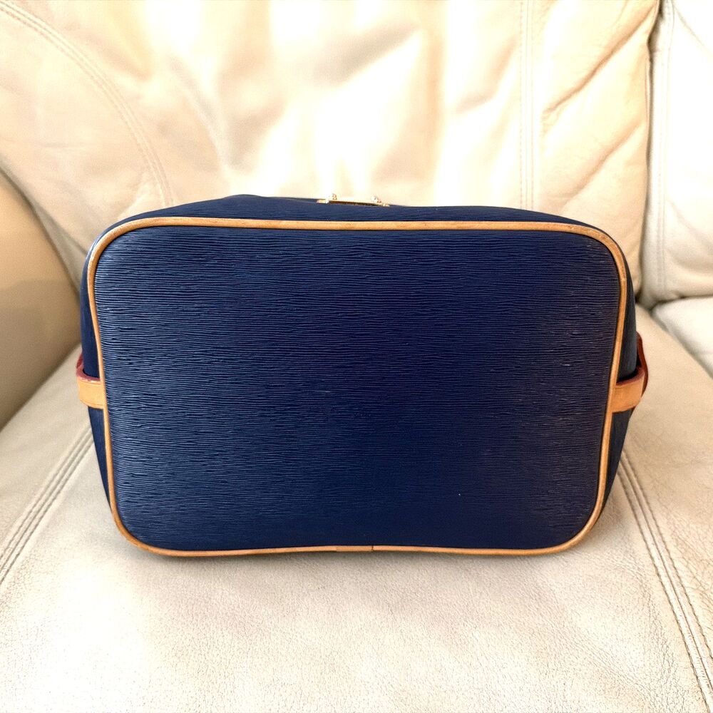 Dooney & Bourke Bucket Satchel Bag Coated Canvas Leather Blue - Picture 5 of 16